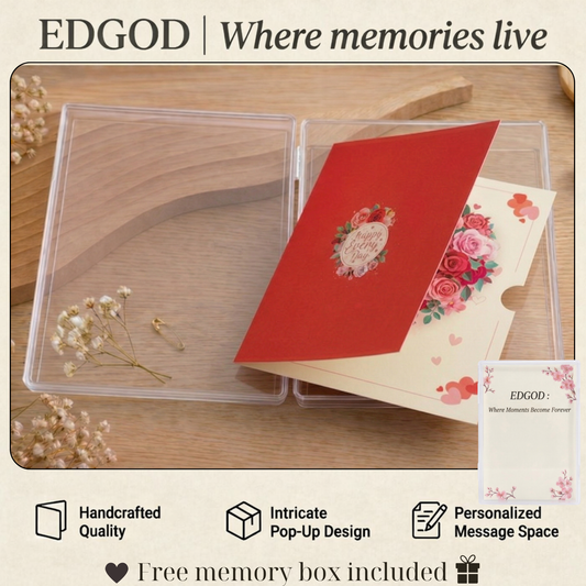 Personalized Love Letter 3D Pop-up - Premium Display Case for Couples ED05