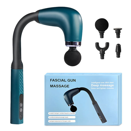 New U-Shaped Back Massager Body Deep Tissue Extended Handle Massage Gun for Neck, Shoulder & Muscle Pain