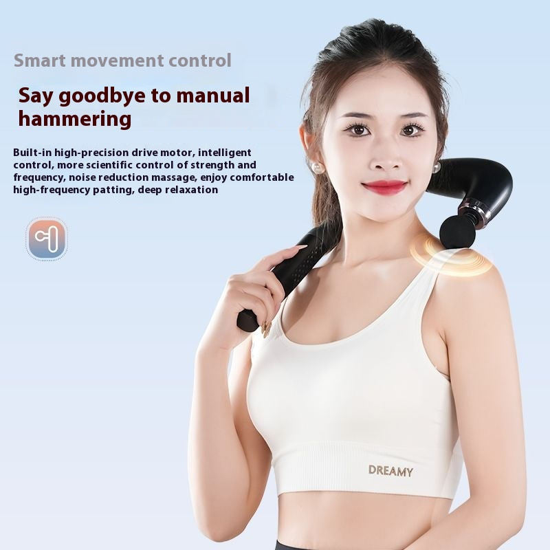 New U-Shaped Back Massager Body Deep Tissue Extended Handle Massage Gun for Neck, Shoulder & Muscle Pain