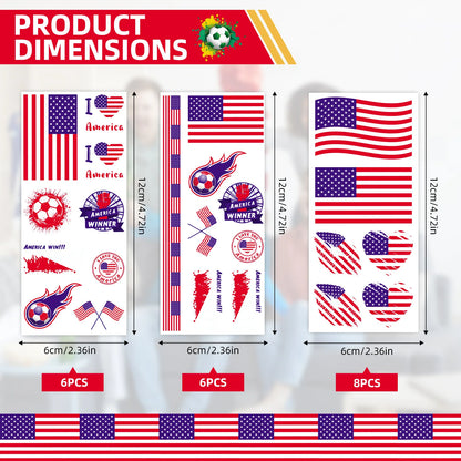 National Flag Temporary Tattoo Stickers Face Match Sports Events Fans Party Gathering Decorations International football matches