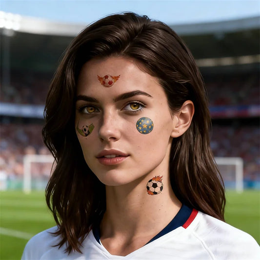 Temporary Tattoos Football Soccer Fan Fake Tattoo Sticker Temporary Tattoo Sticker Sleeves Waterproof Man Women