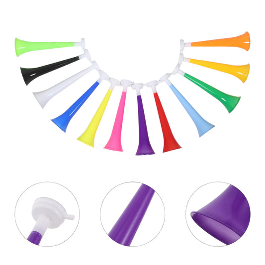 12Pcs 11 Inch Stadium Noise Horn Detachable Design for Soccer Football Events Lightweight Loud Cheering Horns Fan Crowd Support