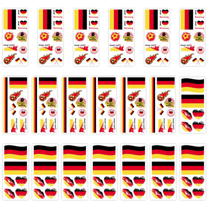 National Flag Temporary Tattoo Stickers Face Match Sports Events Fans Party Gathering Decorations International football matches