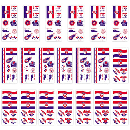 National Flag Temporary Tattoo Stickers Face Match Sports Events Fans Party Gathering Decorations International football matches