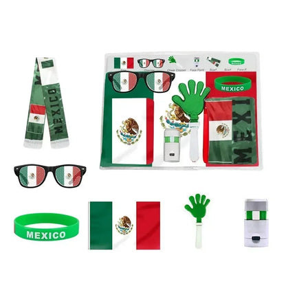 2026 Football National Memorial Scarf Shawl Fan Equipment Mexico Brazil Argentina Fan Cheering Team Commemorative Products
