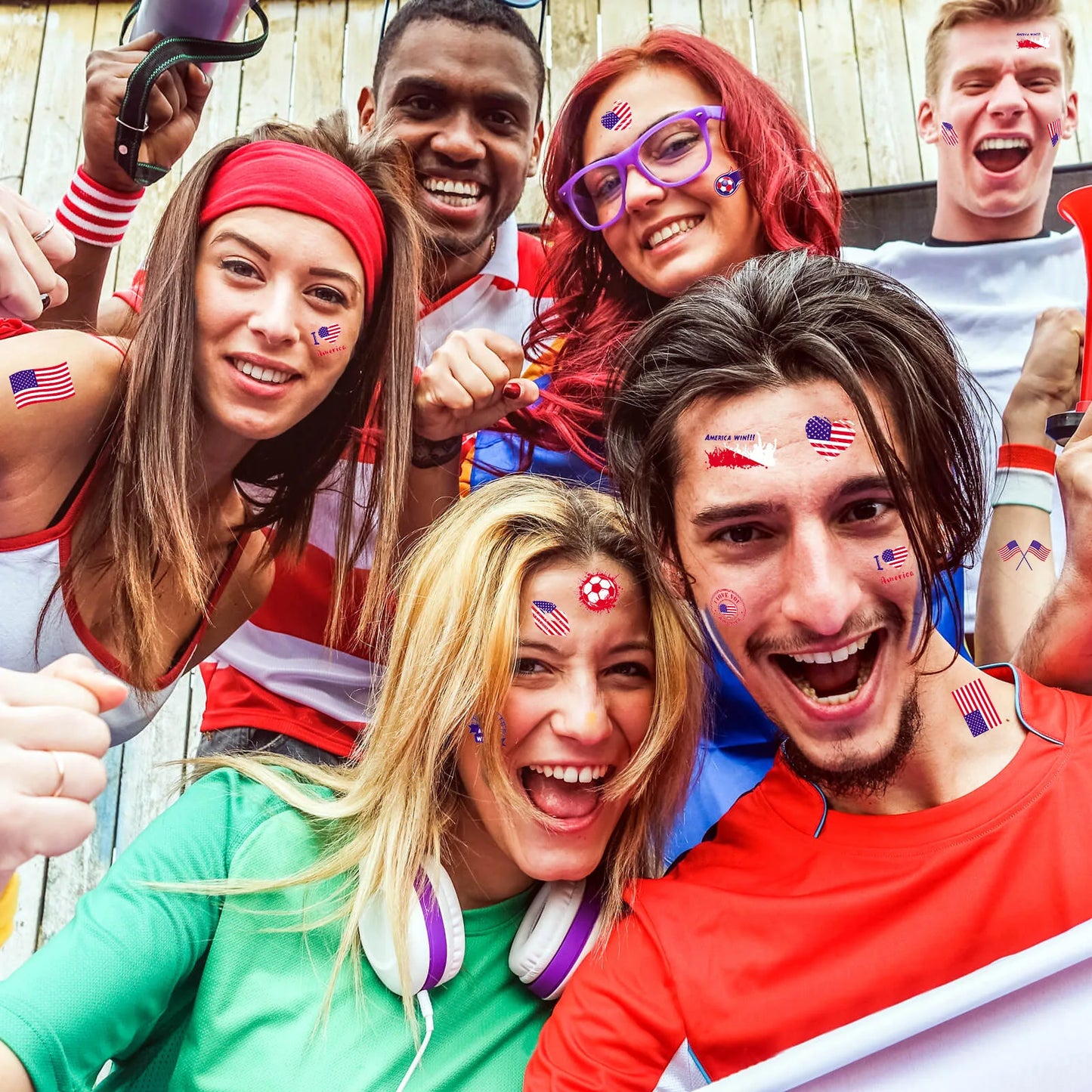 National Flag Temporary Tattoo Stickers Face Match Sports Events Fans Party Gathering Decorations International football matches