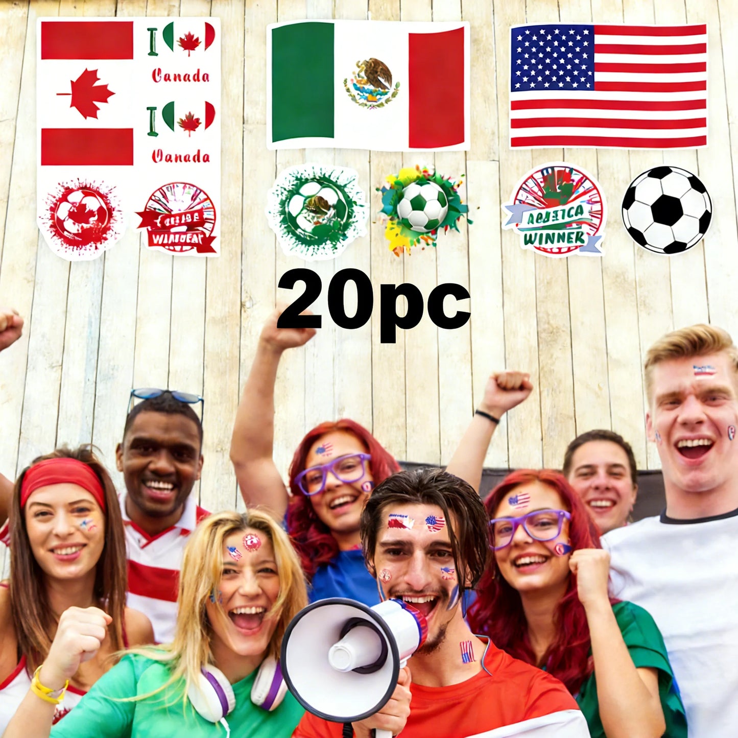 National Flag Temporary Tattoo Stickers Face Match Sports Events Fans Party Gathering Decorations International football matches