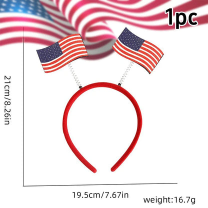 Flag Patterns Of Various Countries Bow Headbands Ball Game Fan Party Decor Flag Headbands Hair Bands Party Holiday Decoration