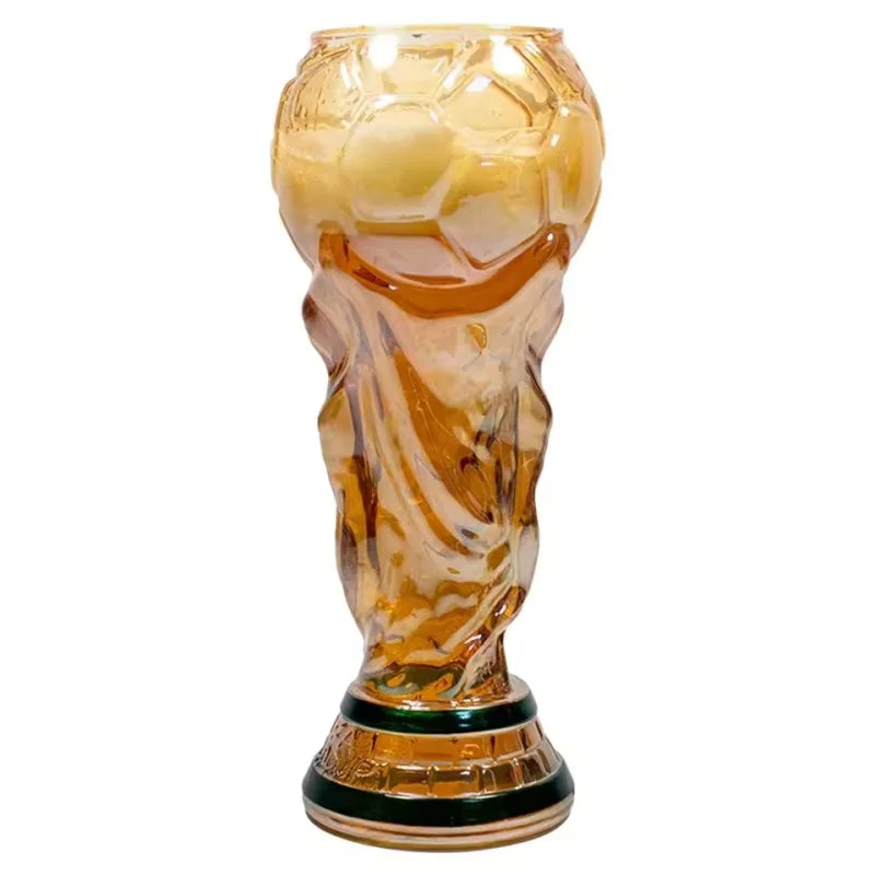 Premium Soccer Themed Trophy Beer Glass 2026 World Cup for Man Cave Decor Home Bar Game Day Parties & Football Fan Gifts