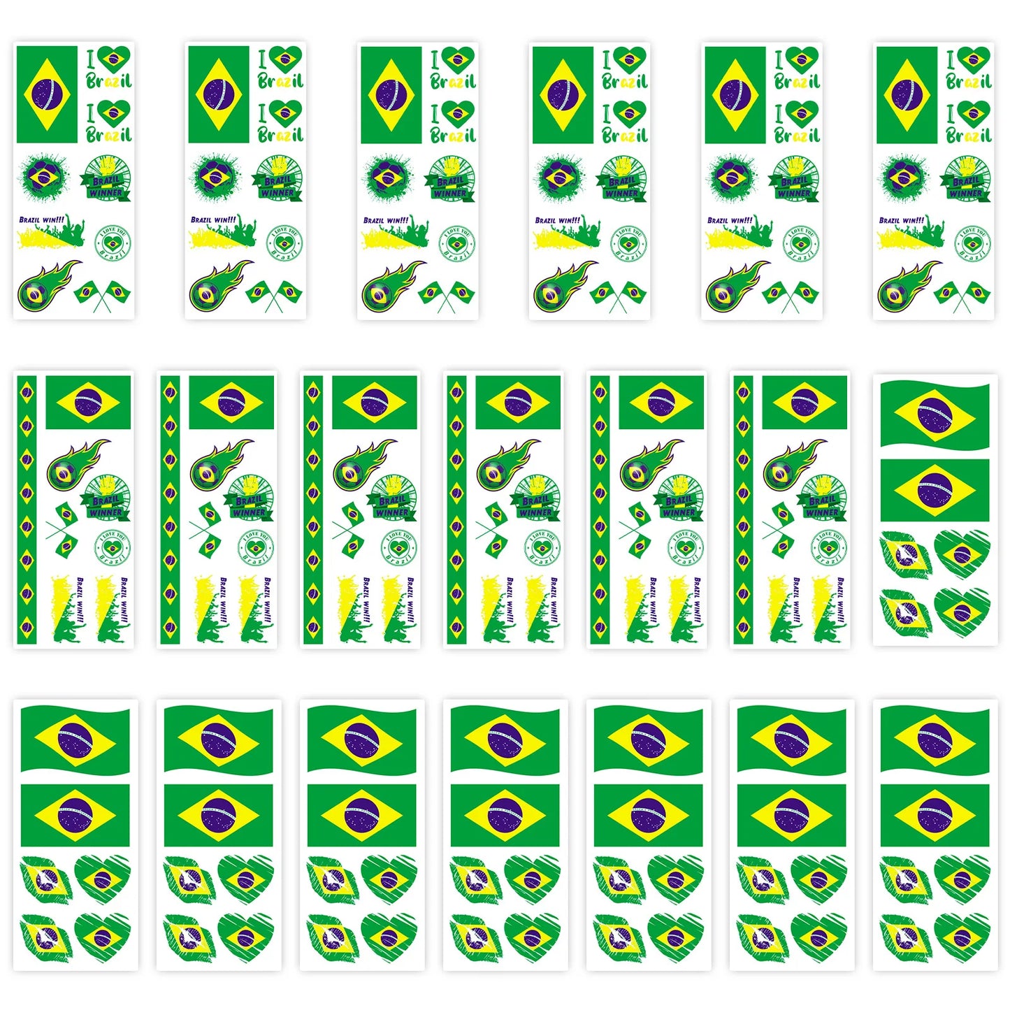 National Flag Temporary Tattoo Stickers Face Match Sports Events Fans Party Gathering Decorations International football matches