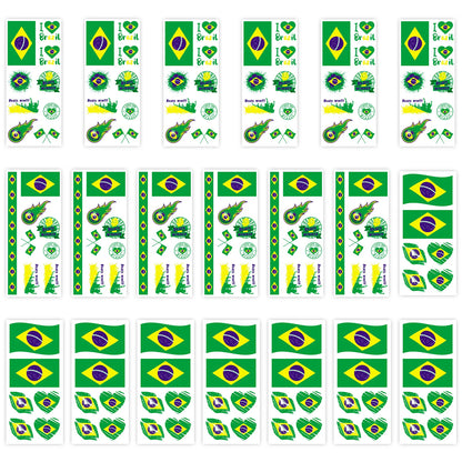 National Flag Temporary Tattoo Stickers Face Match Sports Events Fans Party Gathering Decorations International football matches