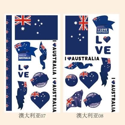 2026Temporary Tattoo Stickers Multi-Use Country Flags for All Football Tournaments Face & Body Waterproof Decals for Soccer Fans