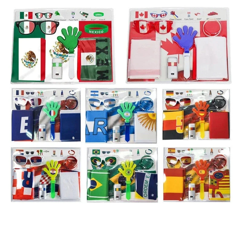 2026 Football National Memorial Scarf Shawl Fan Equipment Mexico Brazil Argentina Fan Cheering Team Commemorative Products