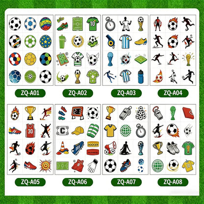 Temporary Tattoos Football Soccer Fan Fake Tattoo Sticker Temporary Tattoo Sticker Sleeves Waterproof Man Women