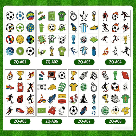 Temporary Tattoos Football Soccer Fan Fake Tattoo Sticker Temporary Tattoo Sticker Sleeves Waterproof Man Women