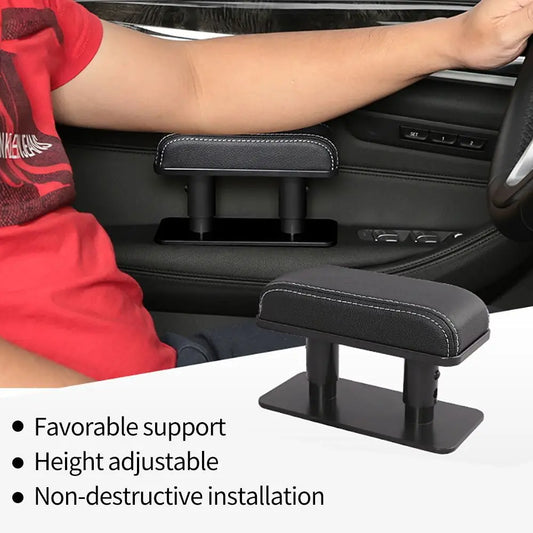 Anti-fatigue Universal Car Armrest Pad Armrest Rest PU Leather Elbow Support Heightening Pad Car Arm Rest Extender
