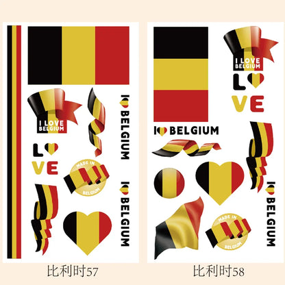 2026Temporary Tattoo Stickers Multi-Use Country Flags for All Football Tournaments Face & Body Waterproof Decals for Soccer Fans