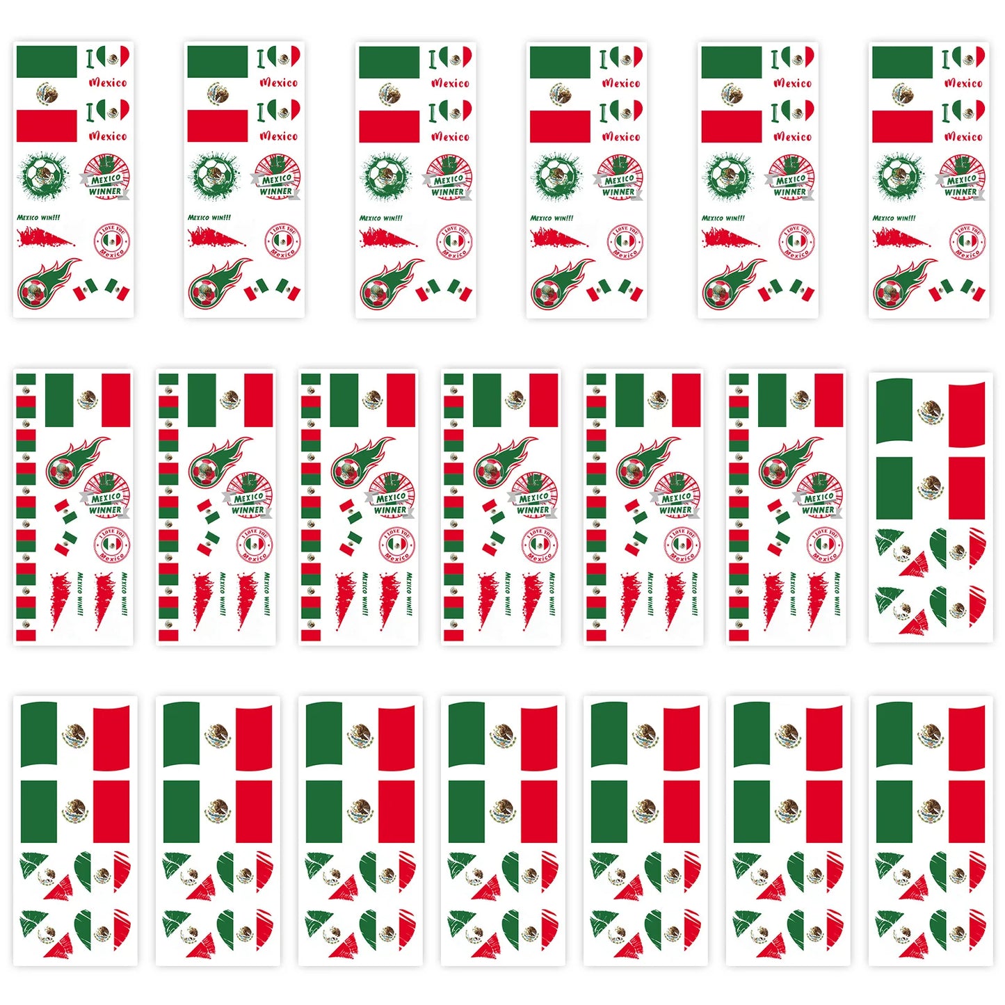 National Flag Temporary Tattoo Stickers Face Match Sports Events Fans Party Gathering Decorations International football matches