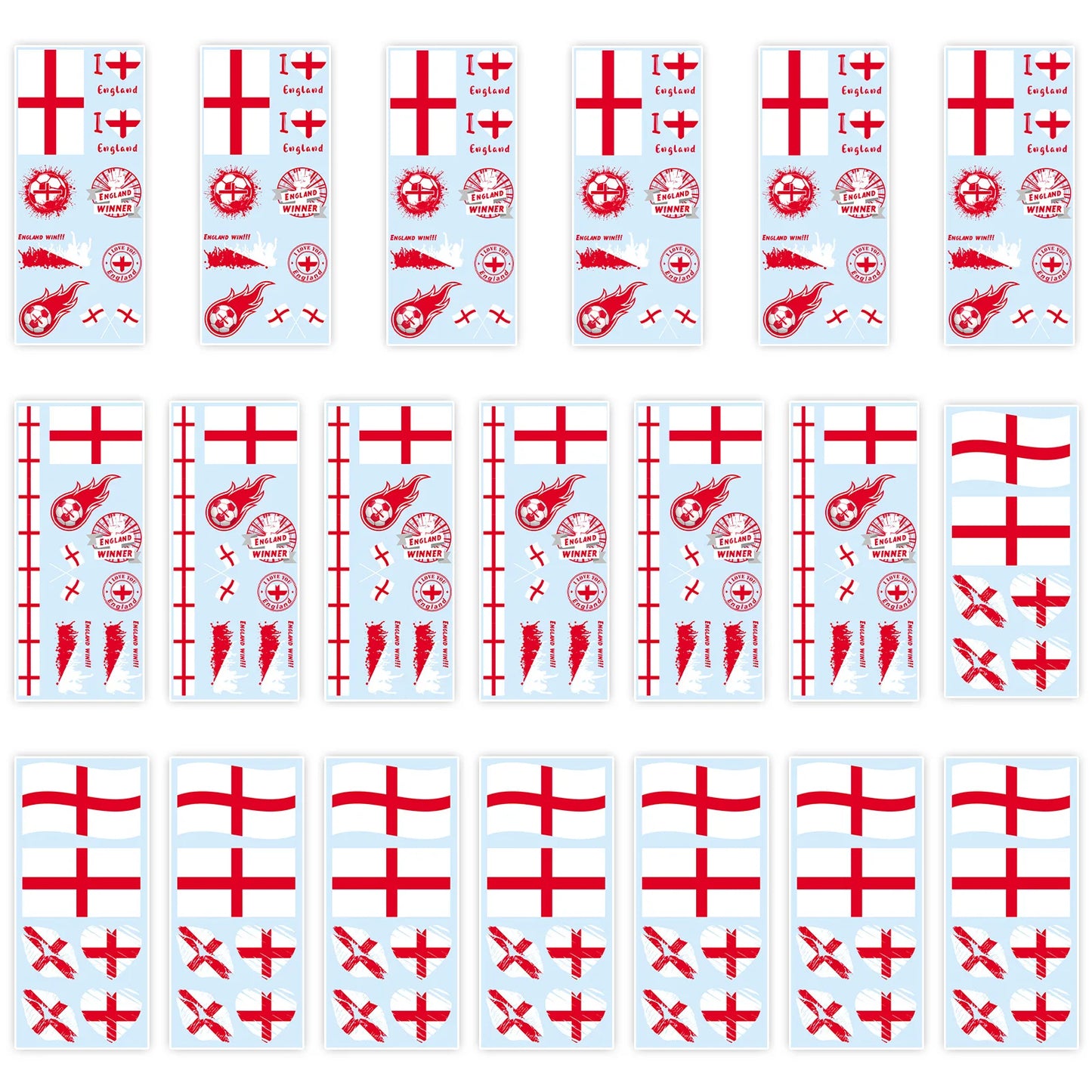 National Flag Temporary Tattoo Stickers Face Match Sports Events Fans Party Gathering Decorations International football matches
