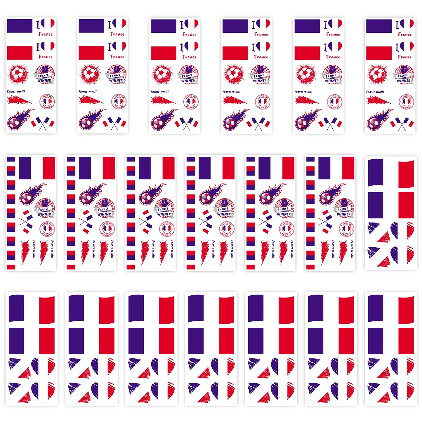 National Flag Temporary Tattoo Stickers Face Match Sports Events Fans Party Gathering Decorations International football matches