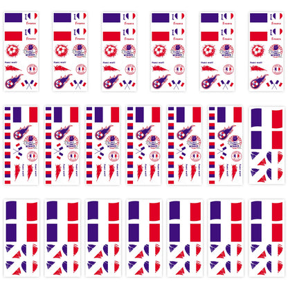National Flag Temporary Tattoo Stickers Face Match Sports Events Fans Party Gathering Decorations International football matches