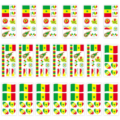 National Flag Temporary Tattoo Stickers Face Match Sports Events Fans Party Gathering Decorations International football matches