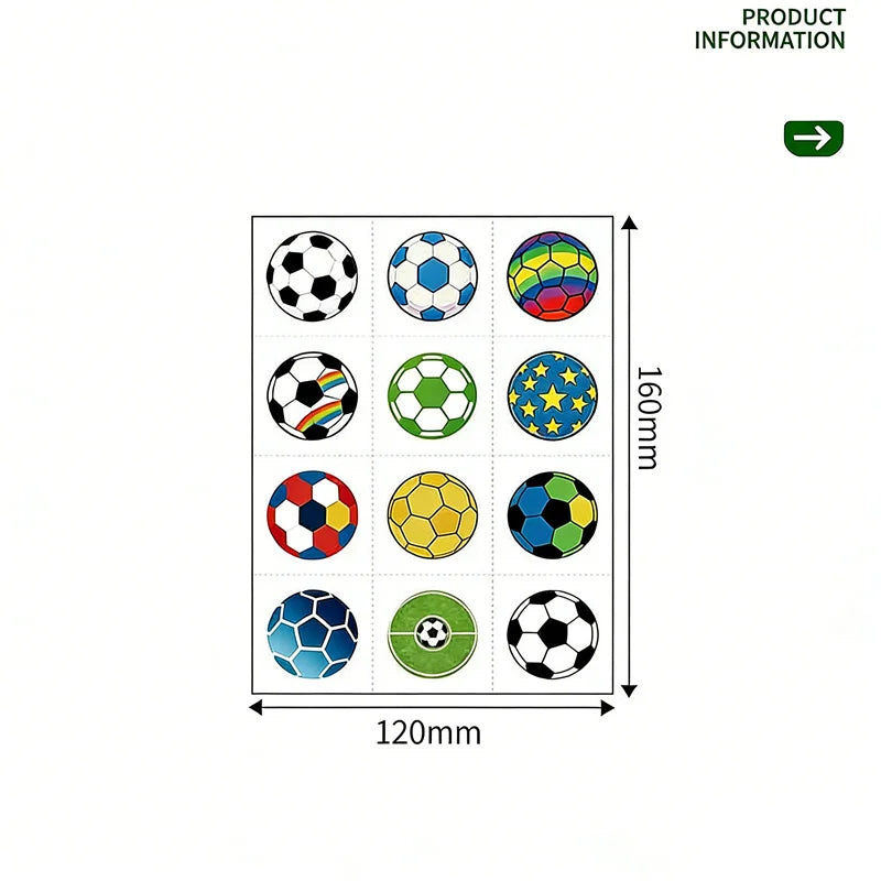Temporary Tattoos Football Soccer Fan Fake Tattoo Sticker Temporary Tattoo Sticker Sleeves Waterproof Man Women