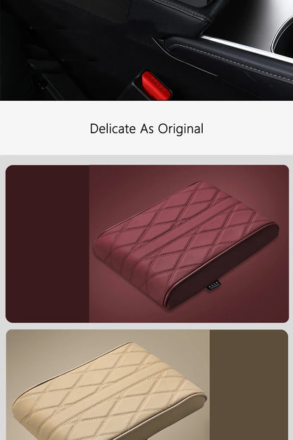Car Armrest Box Height Pad Universal Leather Memory Foam Height Pad Universal Auto Center Armrest Protective Cushion Support