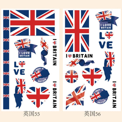 2026Temporary Tattoo Stickers Multi-Use Country Flags for All Football Tournaments Face & Body Waterproof Decals for Soccer Fans