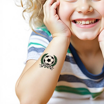 54pcs Temporary Tattoo Goal Stickers Cartoon Soccer Stickers Temporary Tattoo Stickers For Men