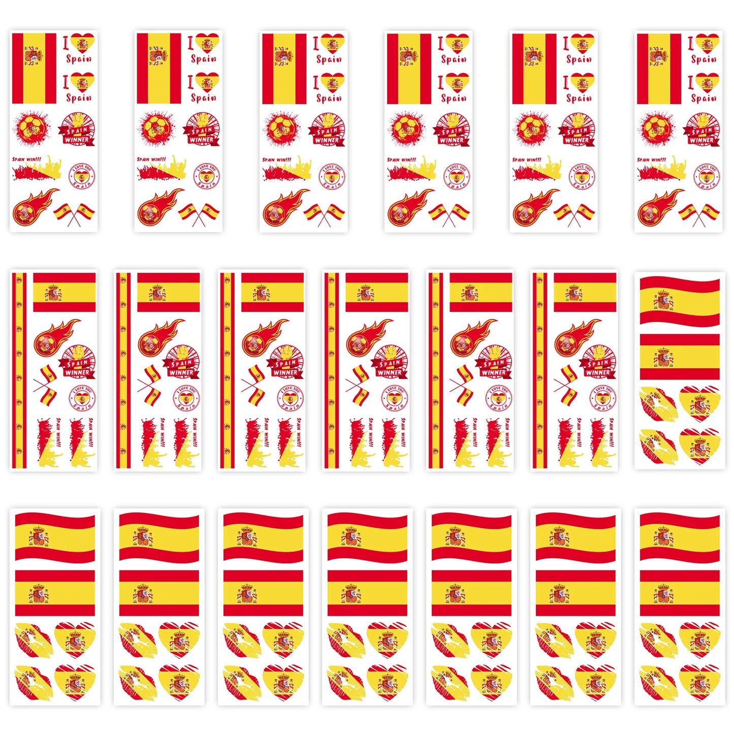 National Flag Temporary Tattoo Stickers Face Match Sports Events Fans Party Gathering Decorations International football matches