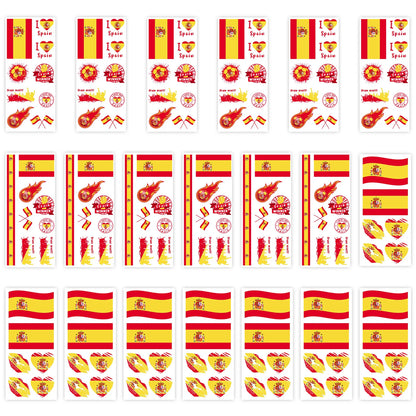 National Flag Temporary Tattoo Stickers Face Match Sports Events Fans Party Gathering Decorations International football matches