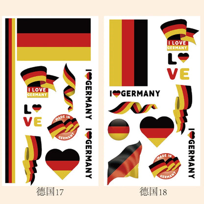 2026Temporary Tattoo Stickers Multi-Use Country Flags for All Football Tournaments Face & Body Waterproof Decals for Soccer Fans