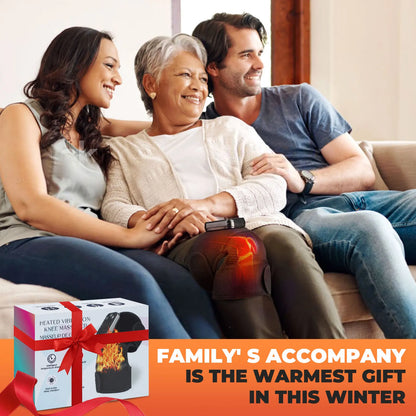 Electric Heated Vibration Knee Massage Pad 3 in 1 Massager for Shoulder Elbow Hot Compress Thermal Joint Brace Muscle Relaxation