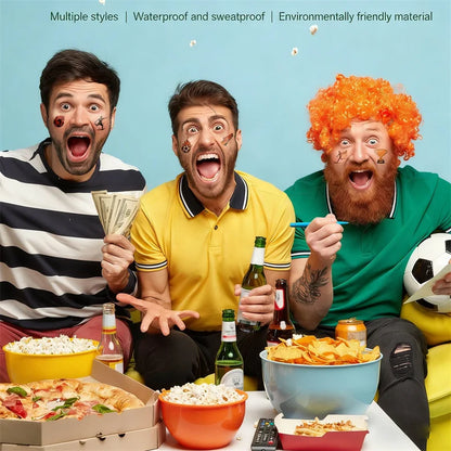 Temporary Tattoos Football Soccer Fan Fake Tattoo Sticker Temporary Tattoo Sticker Sleeves Waterproof Man Women