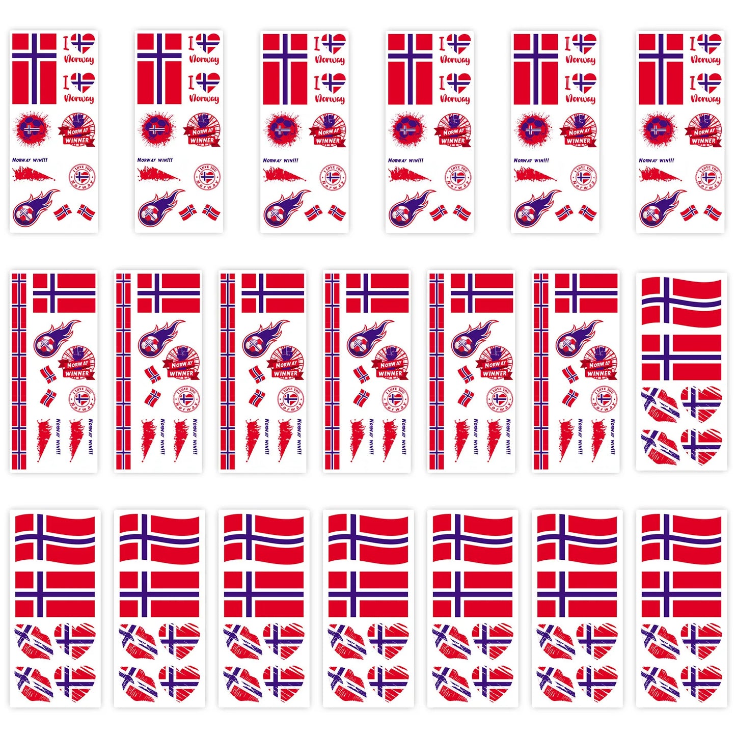 National Flag Temporary Tattoo Stickers Face Match Sports Events Fans Party Gathering Decorations International football matches