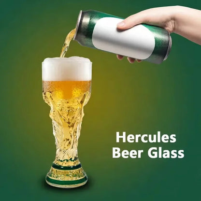 Premium Soccer Themed Trophy Beer Glass 2026 World Cup for Man Cave Decor Home Bar Game Day Parties & Football Fan Gifts