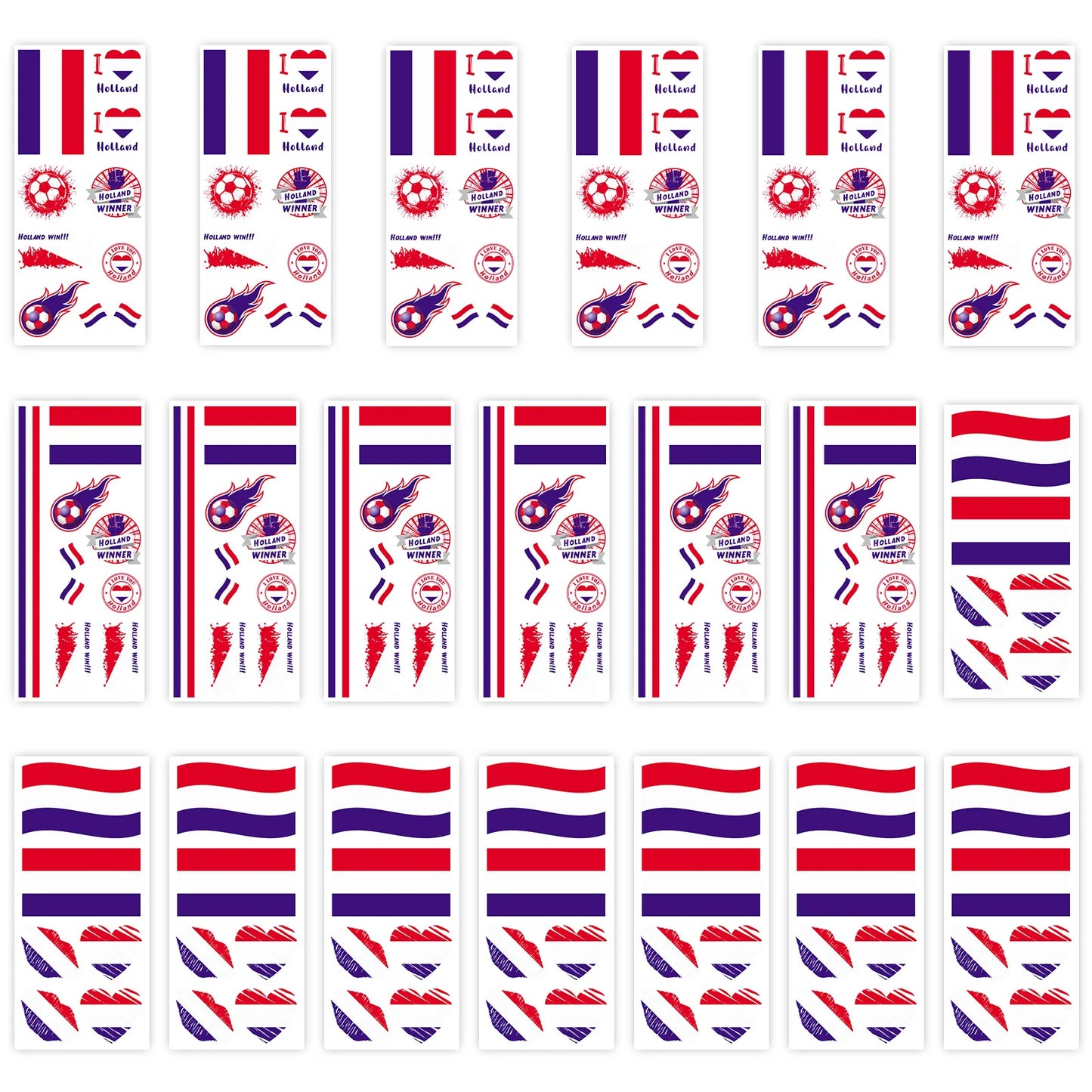 National Flag Temporary Tattoo Stickers Face Match Sports Events Fans Party Gathering Decorations International football matches