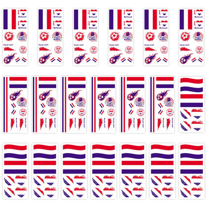 National Flag Temporary Tattoo Stickers Face Match Sports Events Fans Party Gathering Decorations International football matches