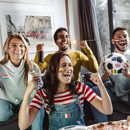 224PCS/7Sheet Countries Flags Stickers Multi Territorial Maps Nations Patterns Face Travel Stickers Football Team World Cup