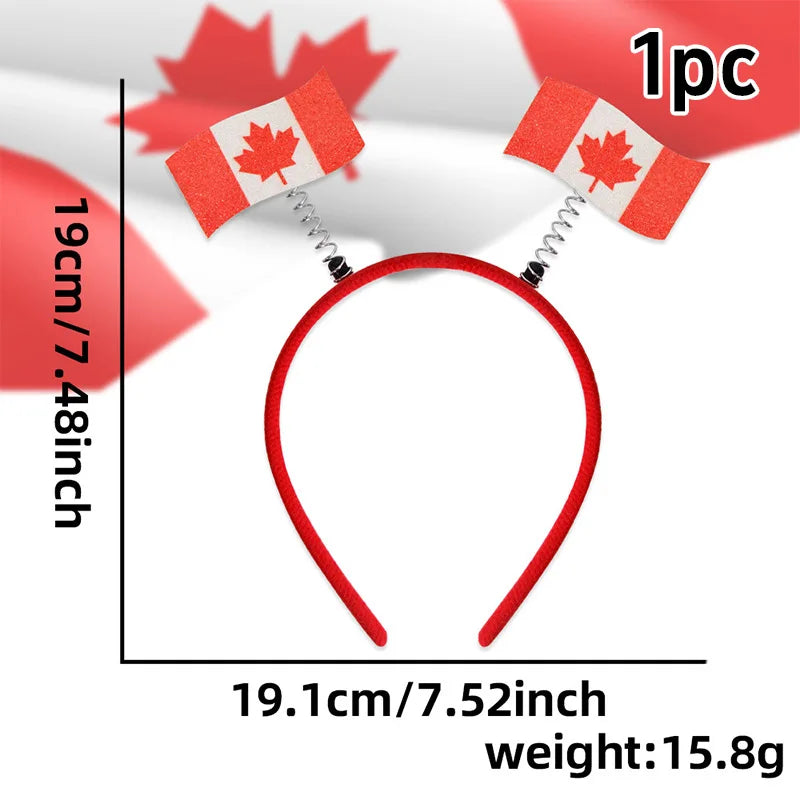 Flag Patterns Of Various Countries Bow Headbands Ball Game Fan Party Decor Flag Headbands Hair Bands Party Holiday Decoration