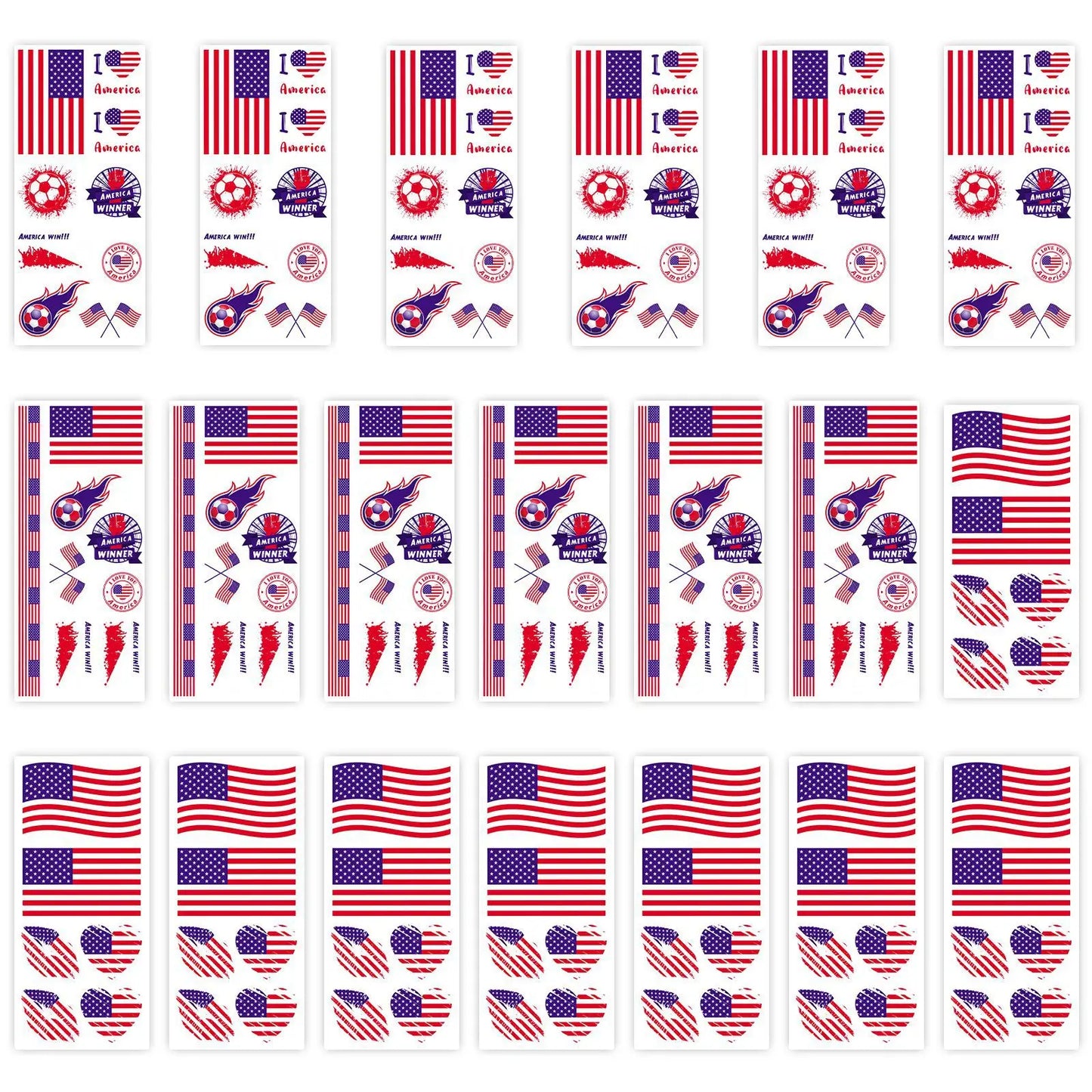 National Flag Temporary Tattoo Stickers Face Match Sports Events Fans Party Gathering Decorations International football matches