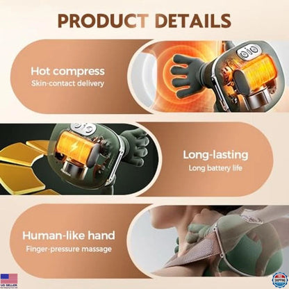 Massage Master for Shoulder, Neck, Electric Kneading Massage Pillow